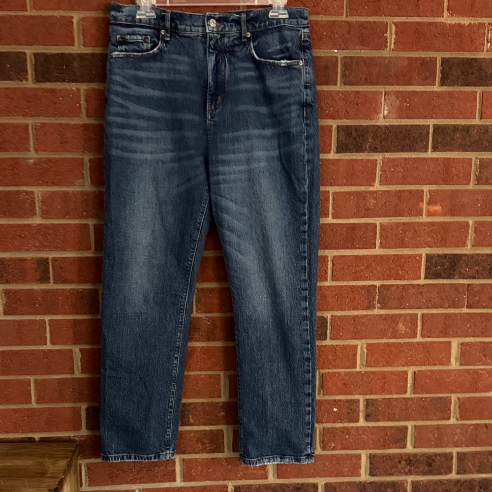 LOFT The Straight Crop High Rise Jeans - Picture 2 of 9